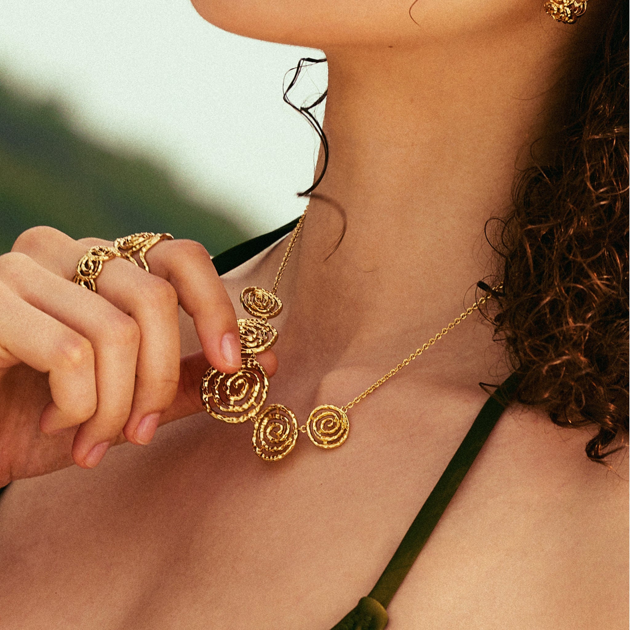 Eternal Spiral Sun Necklace