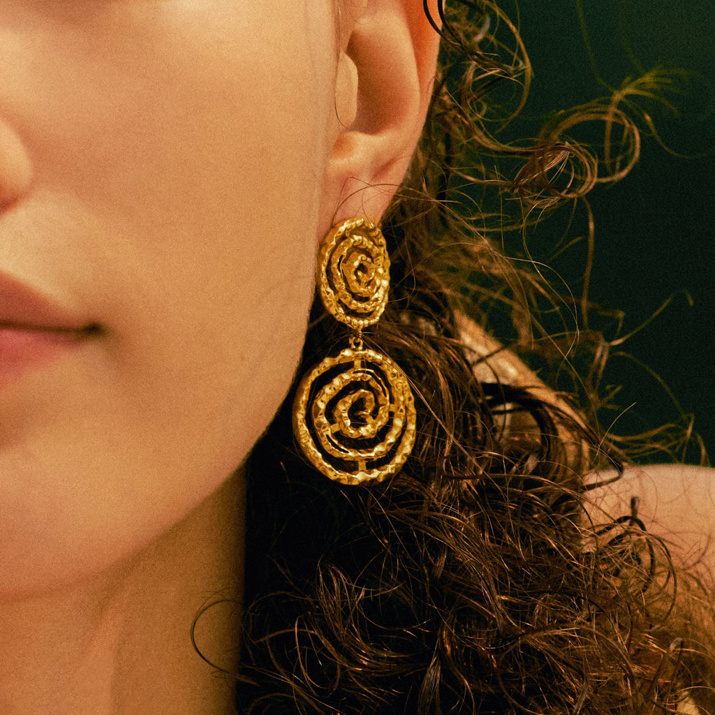 Eternal Spiral Drop Earring