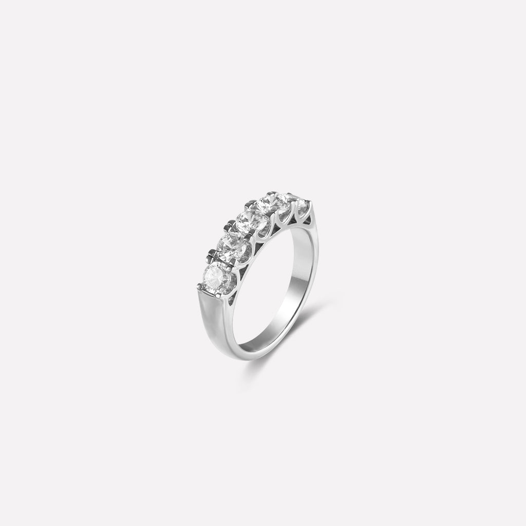 Roman Dusk Silver Tennis Ring