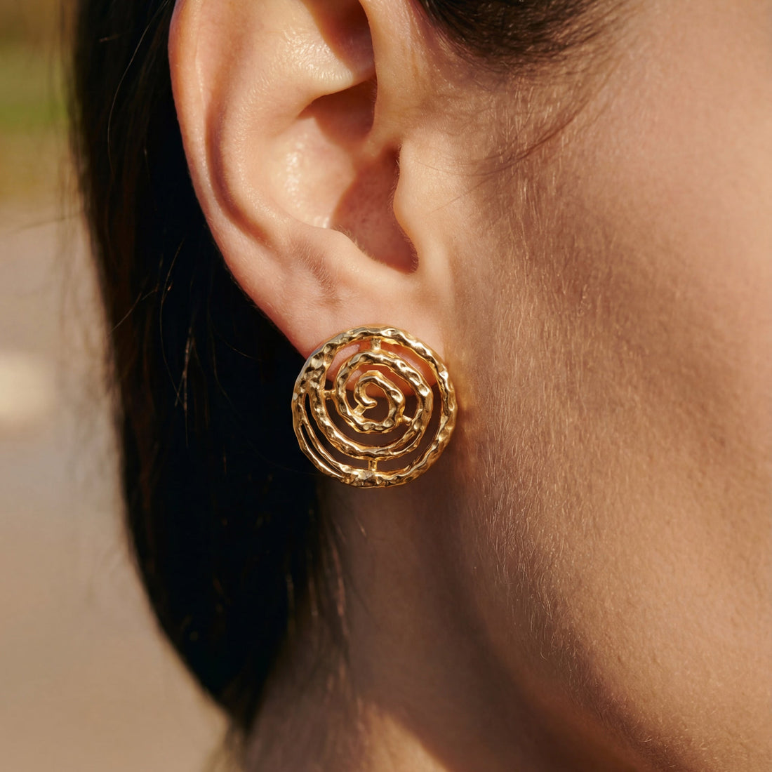 Eternal Spiral Sun Earring