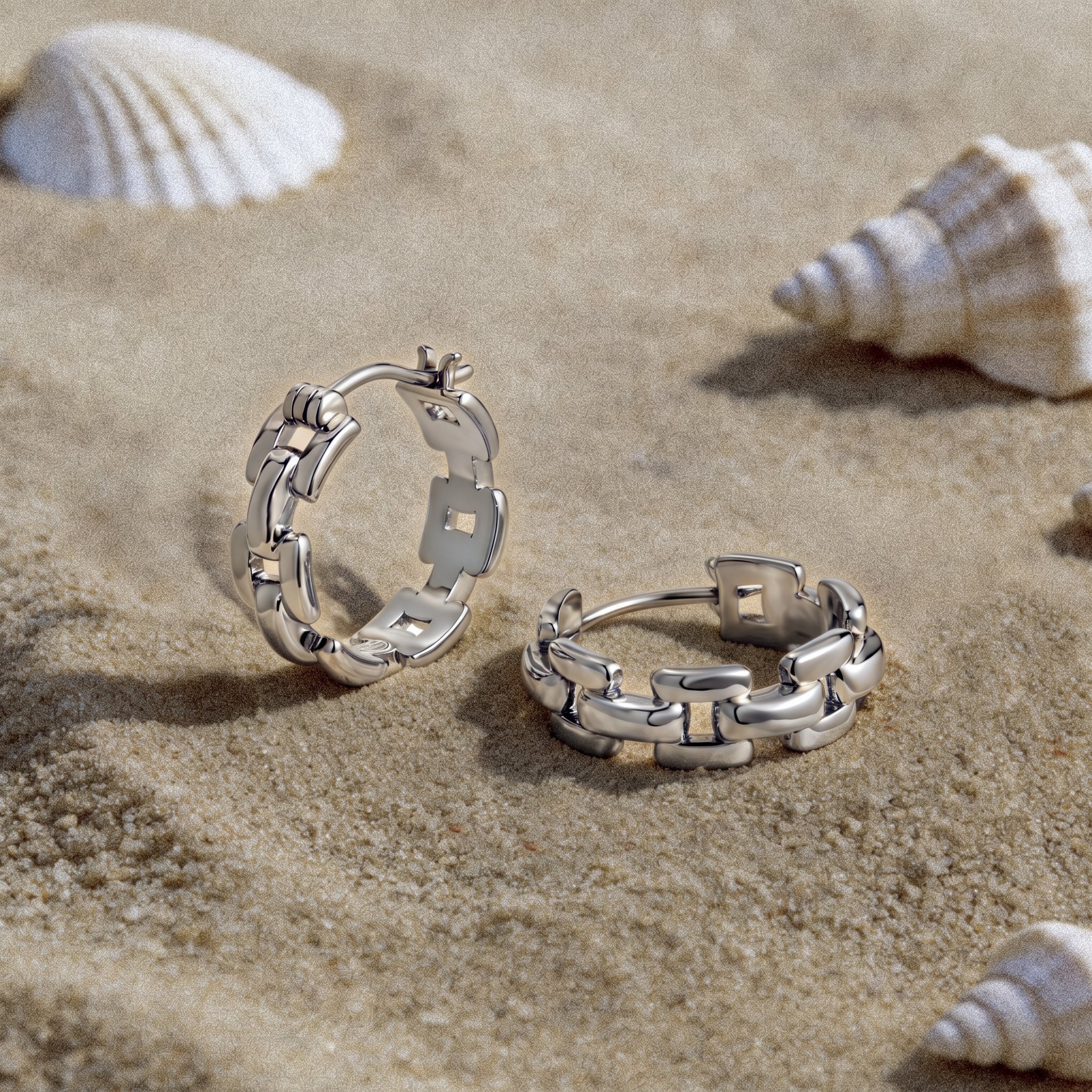 Rome Chain Earring - Silver