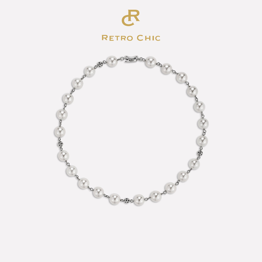 Leopard Shell Pearl Necklace - White