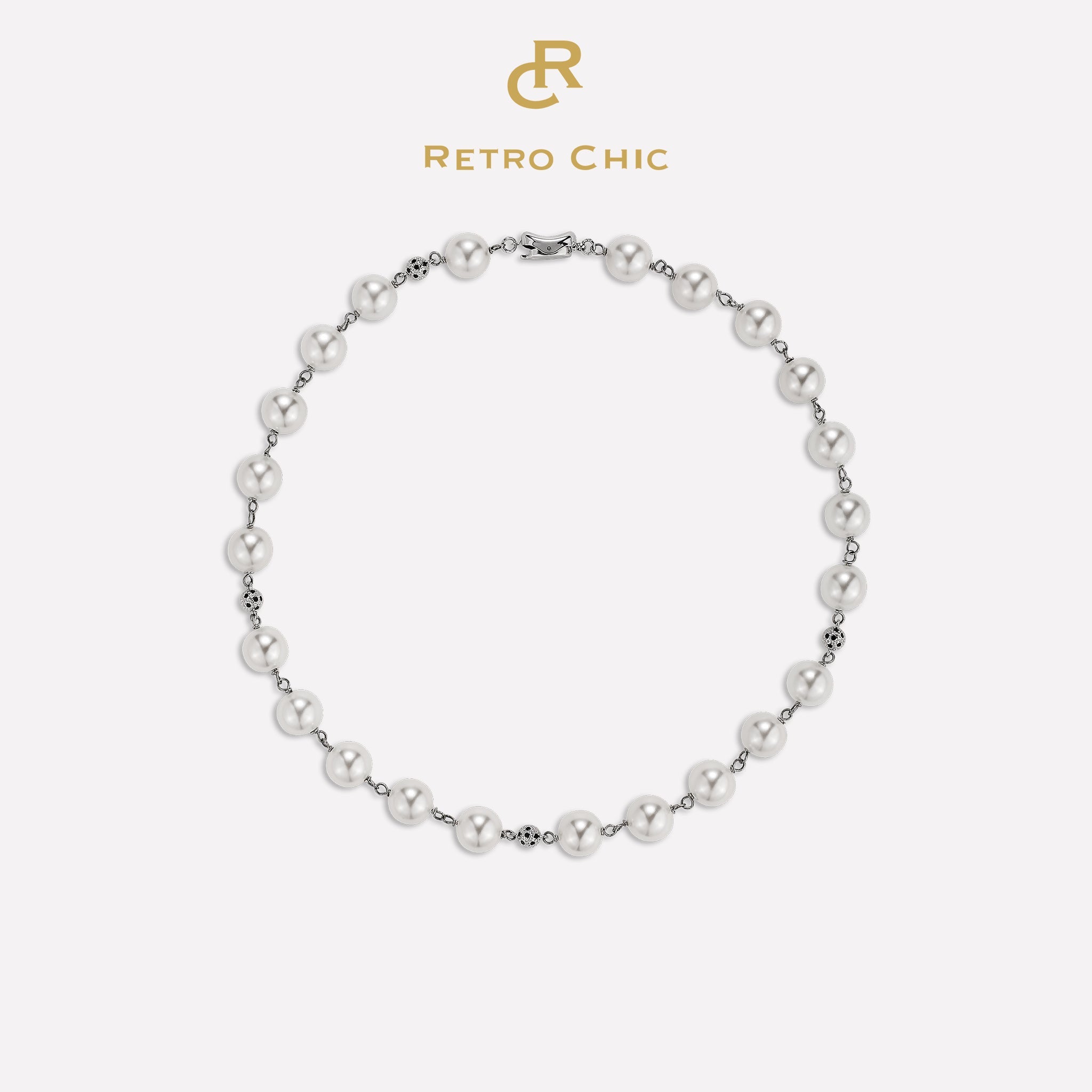 Leopard Shell Pearl Necklace - White