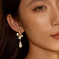 Iris Blossom Pearl Earrings