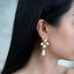 Iris Blossom Pearl Earrings