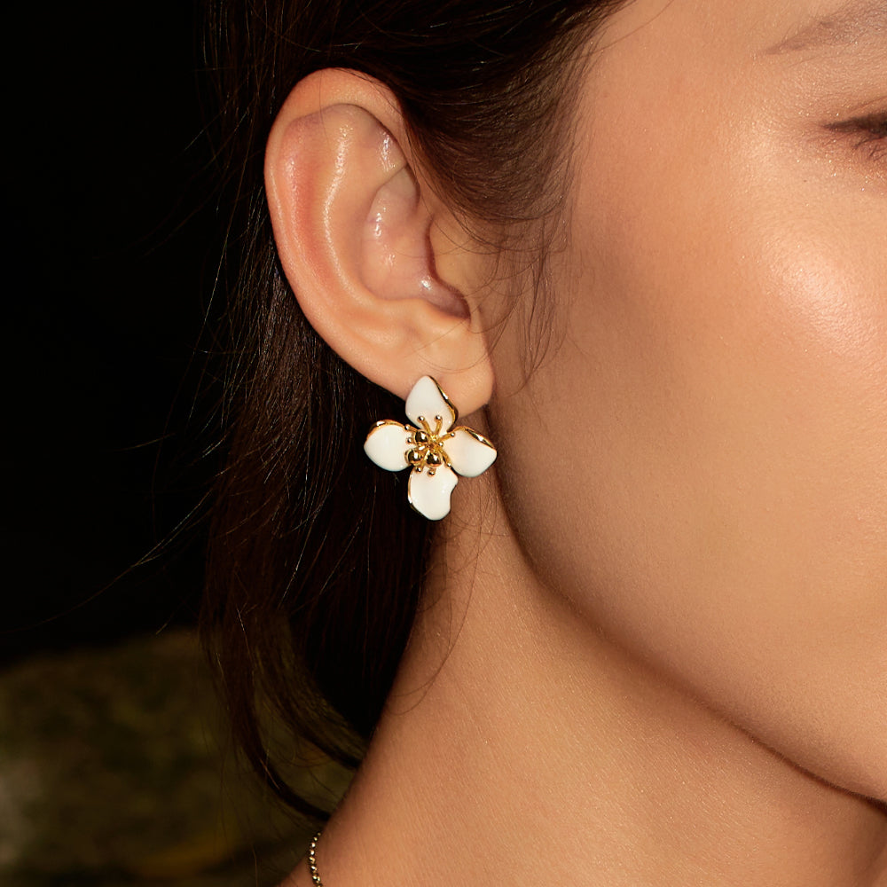Iris Blossom Stud Earrings - Preorder