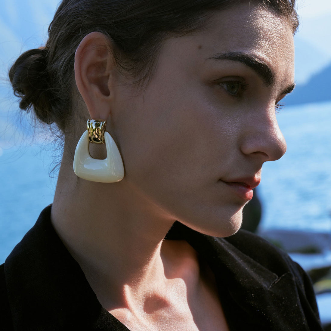 Ostuni White Earrings/Ear Clip