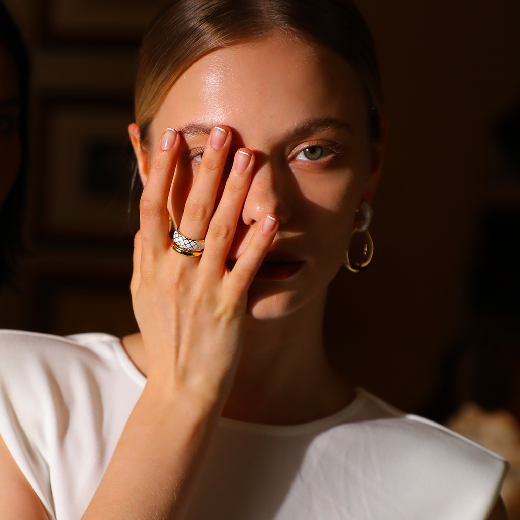 White Uraeus Ring