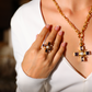 Byzantine Cross Ring - Adjustable