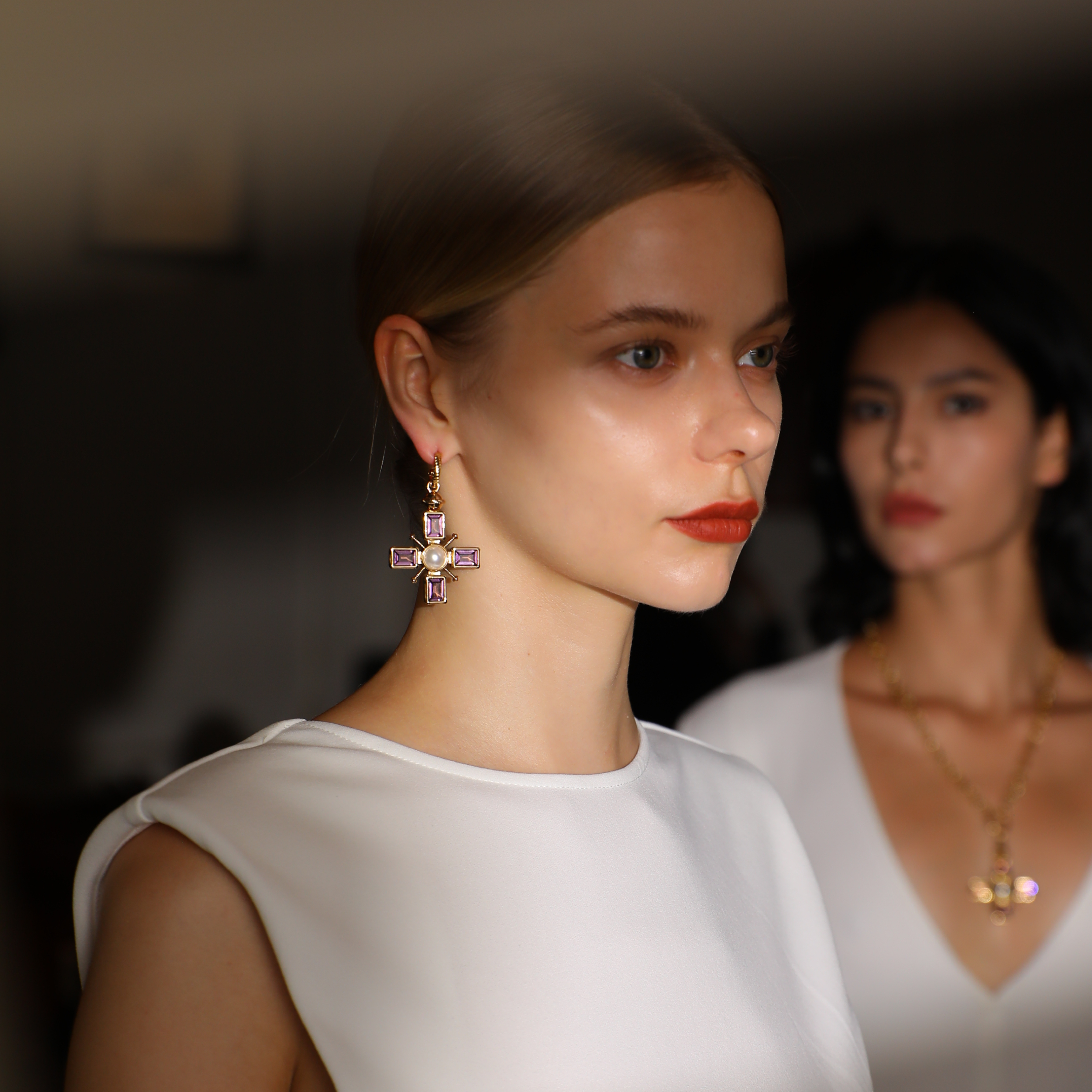 Byzantine Cross Earrings - Preorder