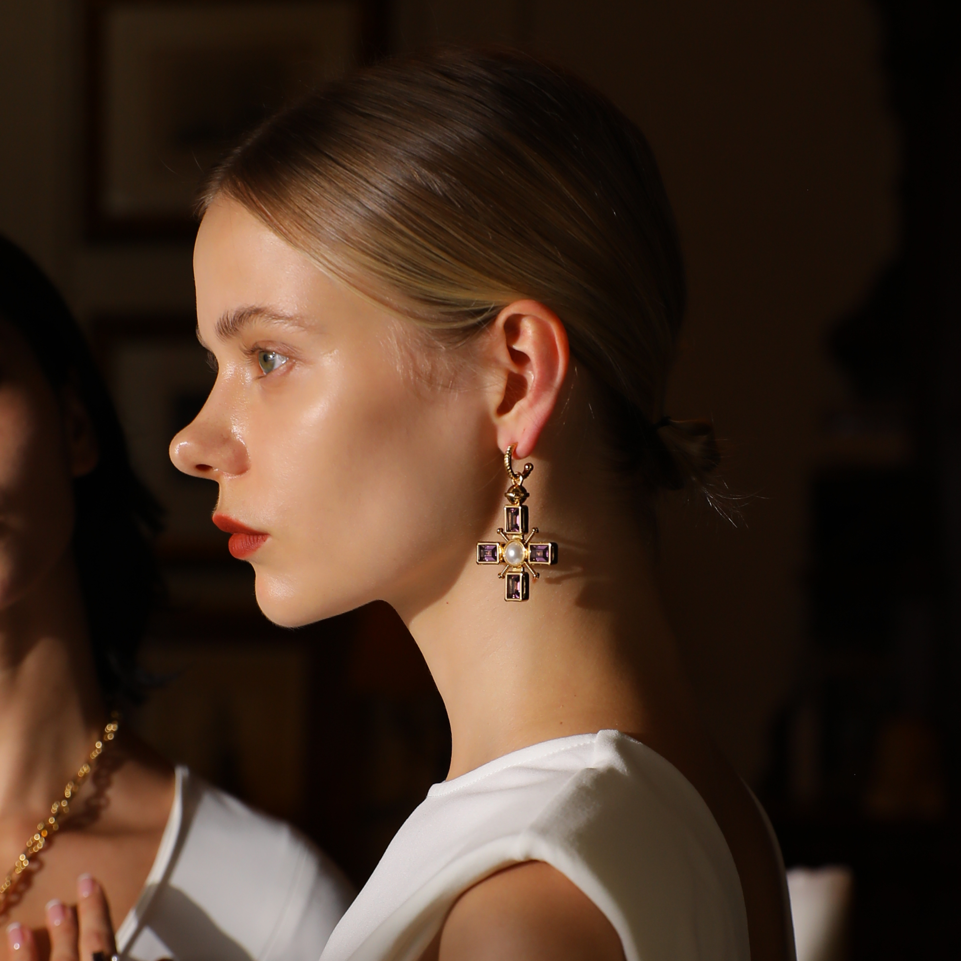 Byzantine Cross Earrings - Preorder