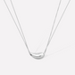 Drop Necklace - White Gold Plated