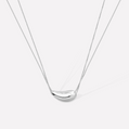 Drop Necklace - White Gold Plated