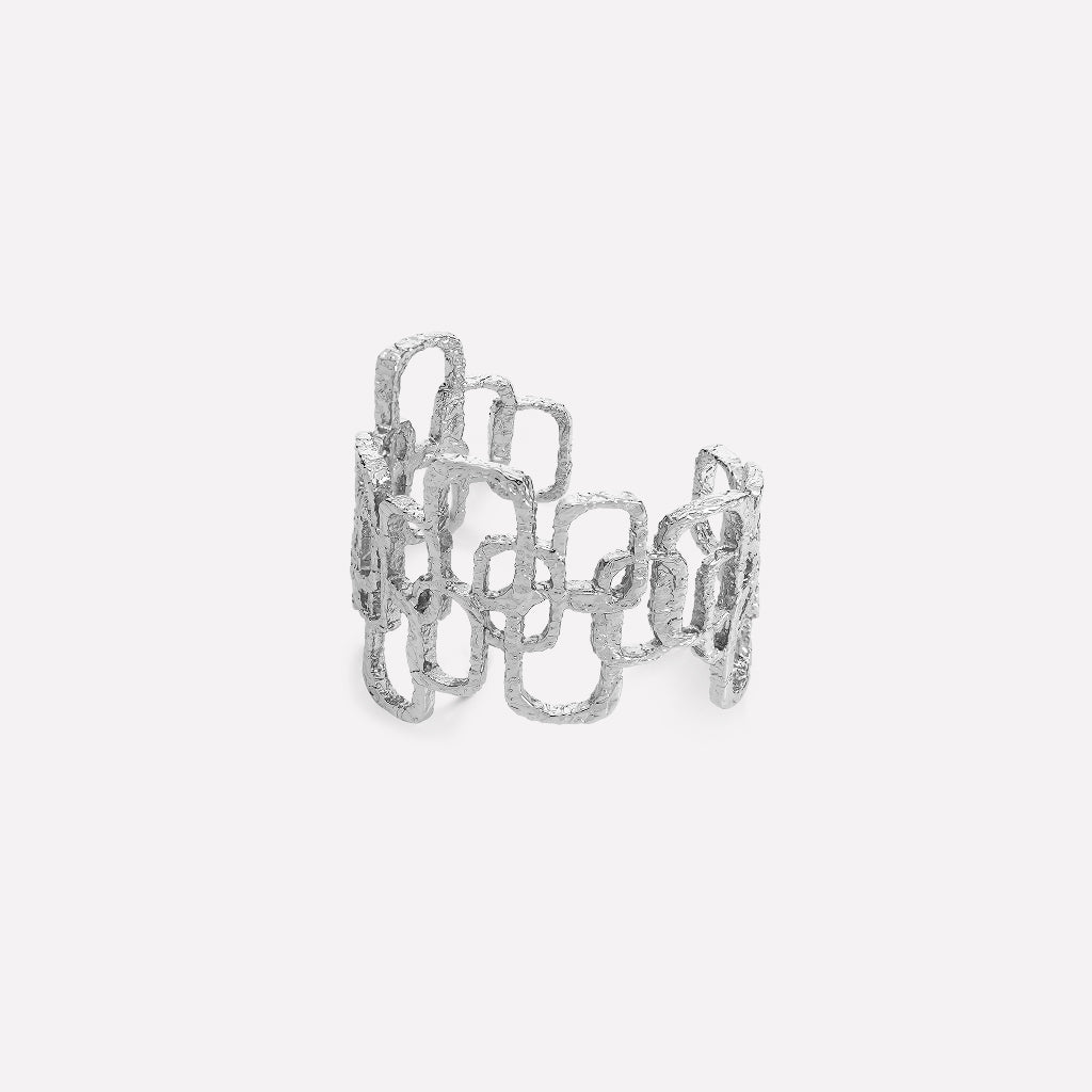 Roman Arc Silver Bracelet