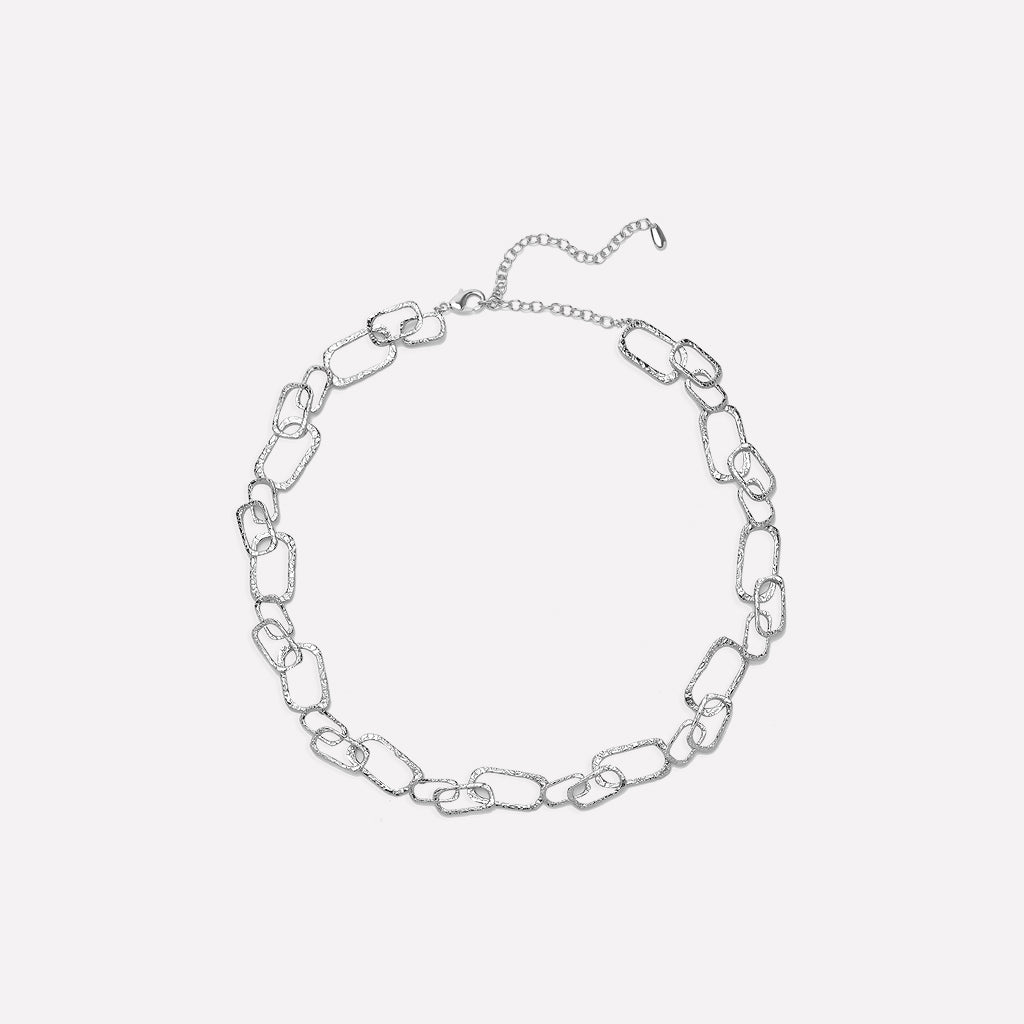 Roman Arc Silver Necklace