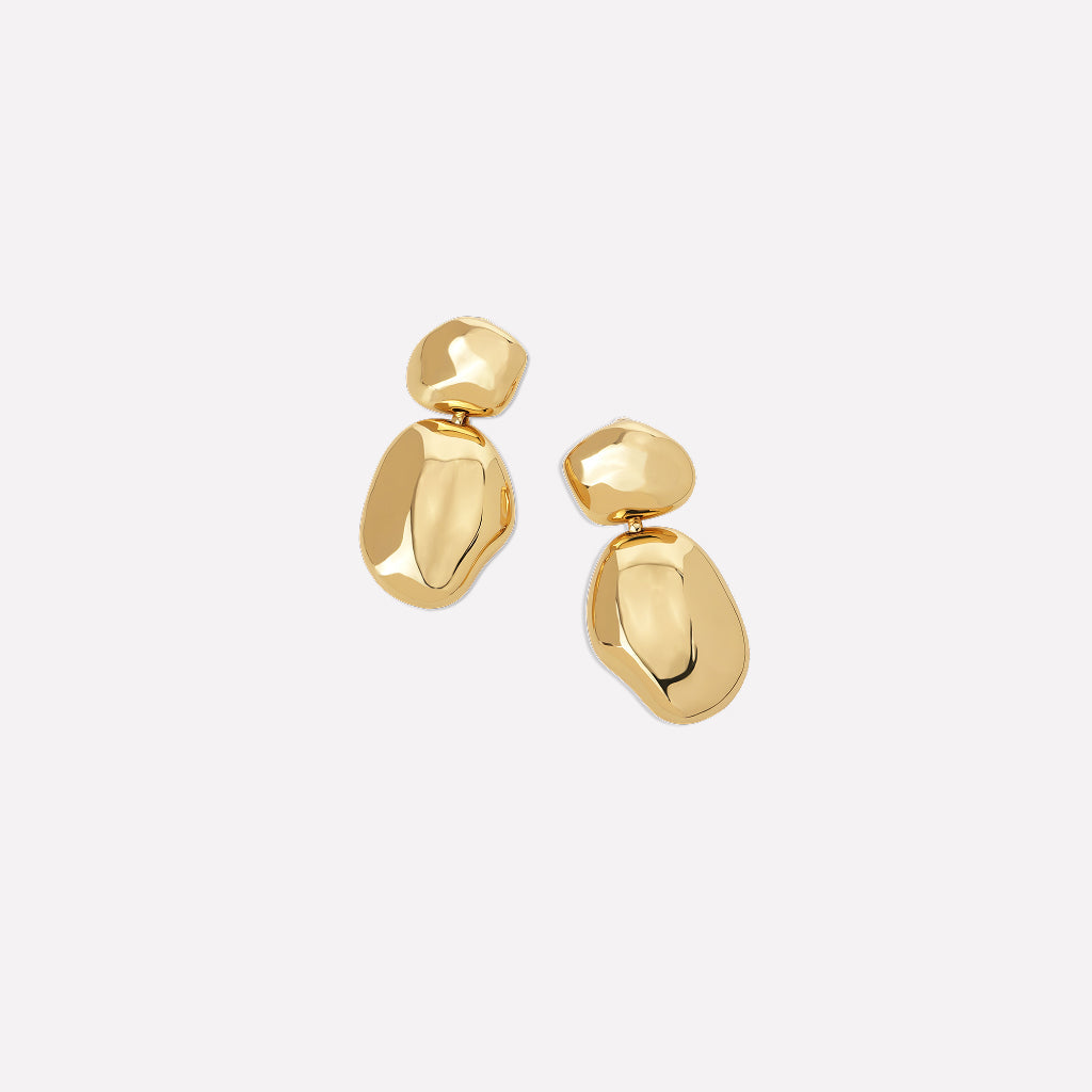 Lumina Orbit Dangle Earrings - Gold