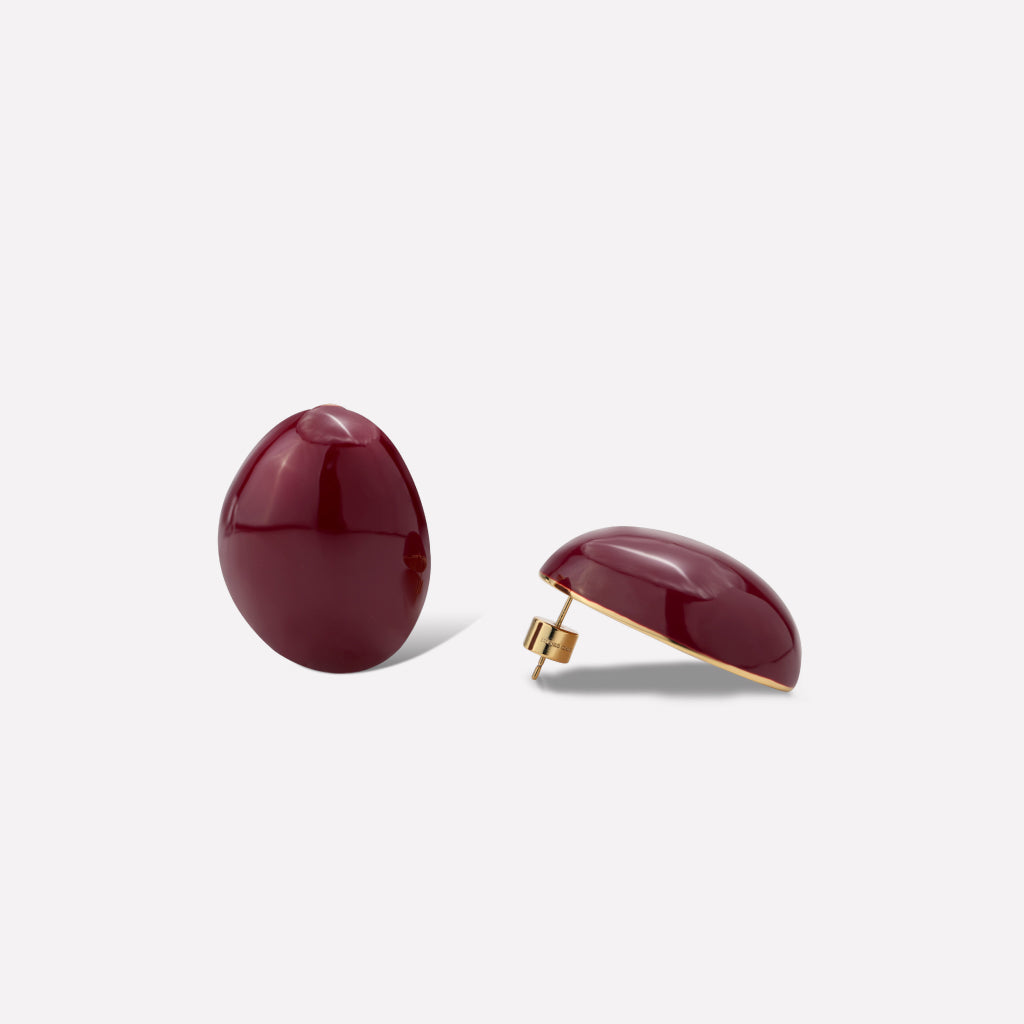 Crimson Orbit Earrings