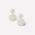 White Enamel Ripple Drop Earrings