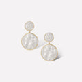 White Enamel Ripple Drop Earrings