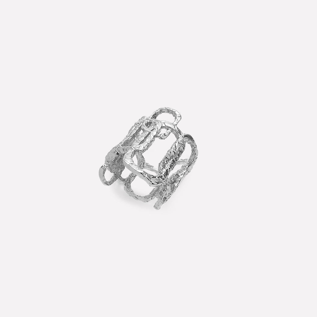 Roman Arc Silver Ring