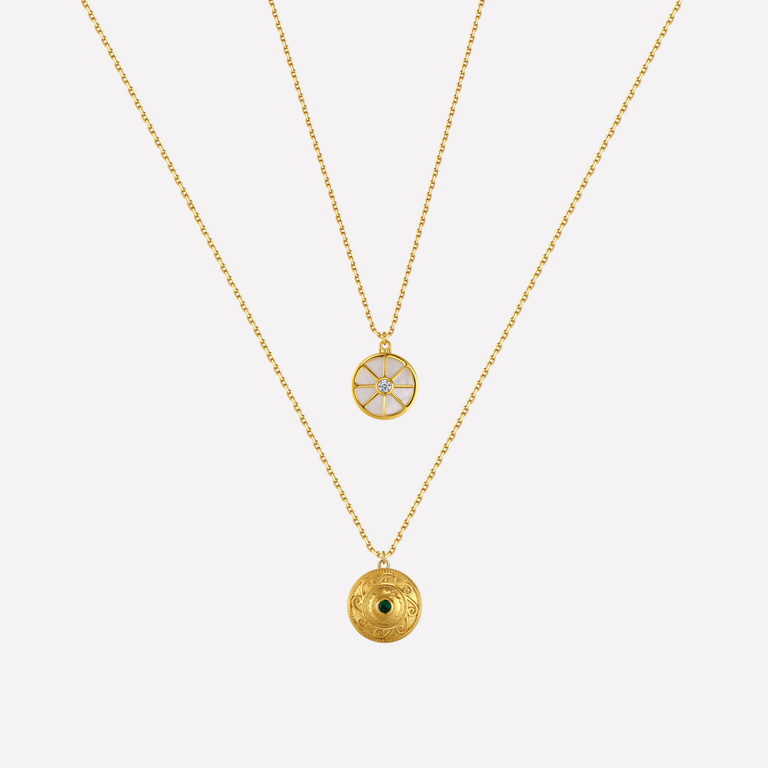 Compass Layered Necklace Set