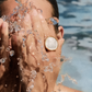 White Enamel Ripple Ring
