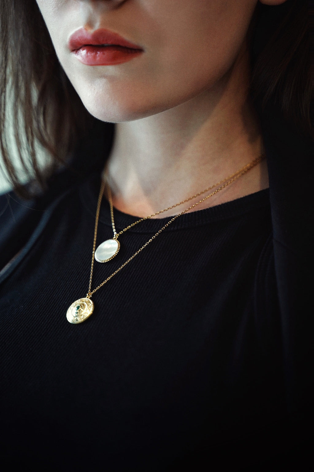 Compass Layered Necklace Set