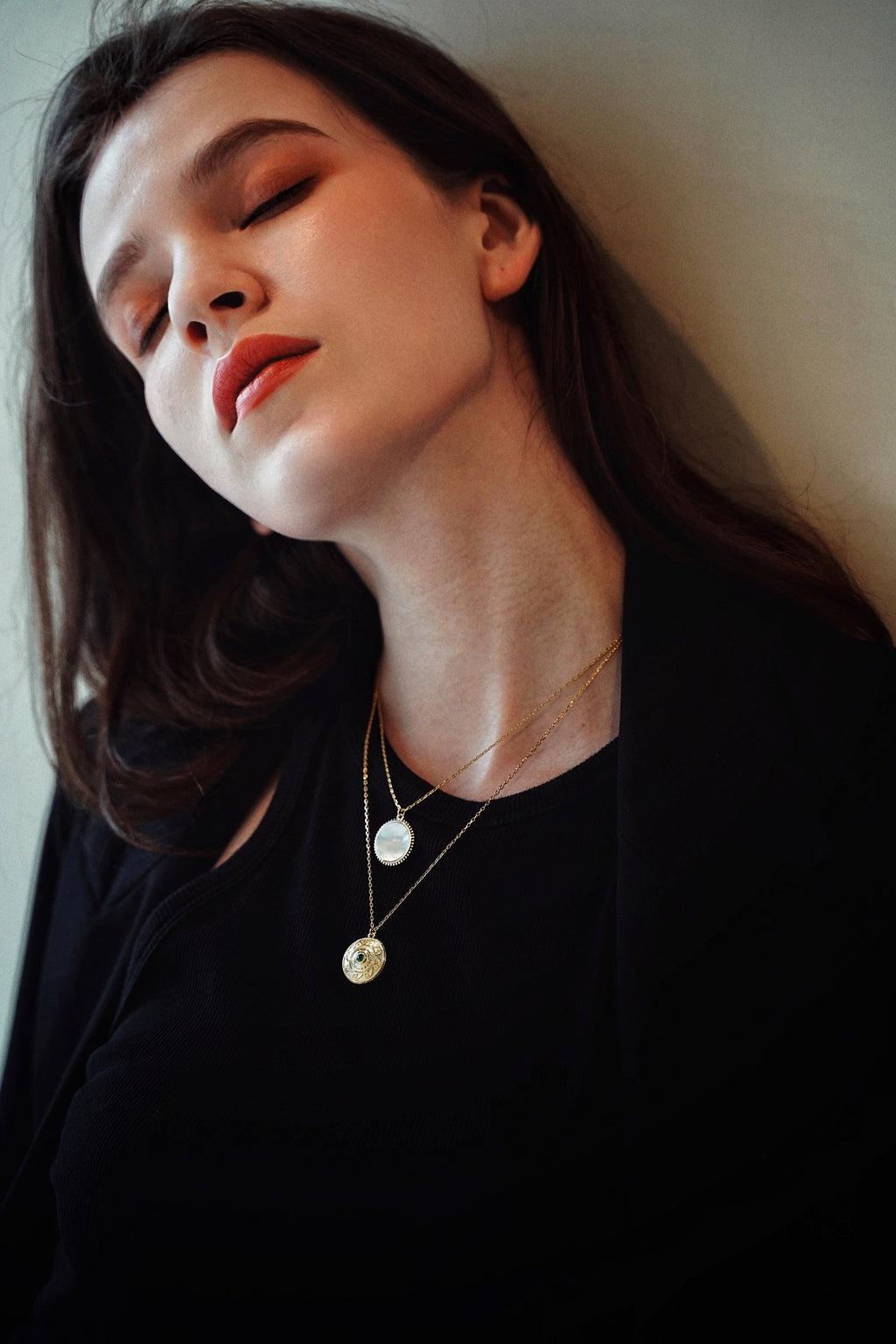Compass Layered Necklace Set