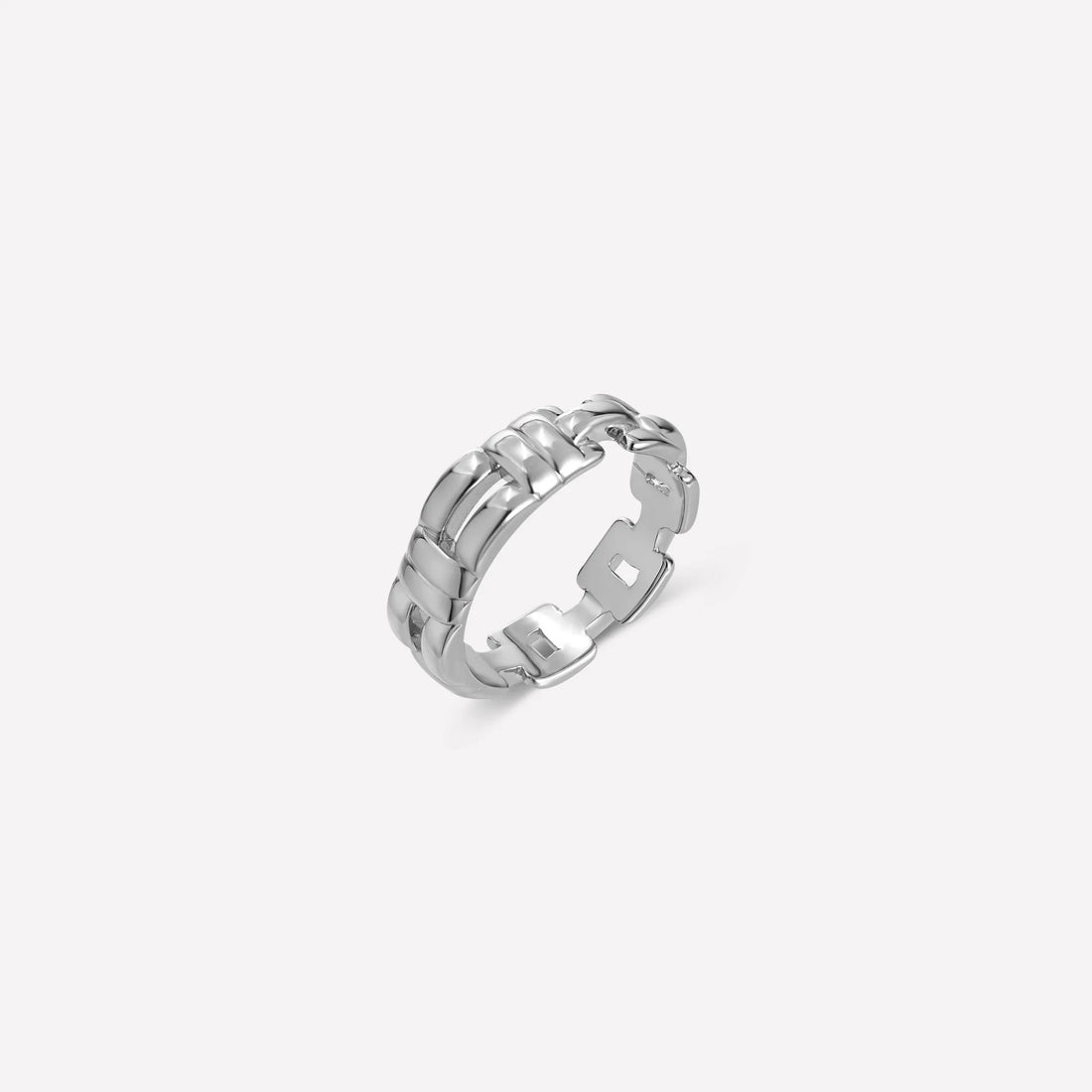 Rome Chain Rings - Silver