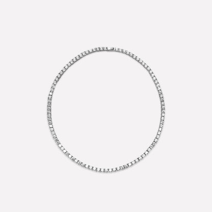 Roman Dusk Silver Tennis Necklace
