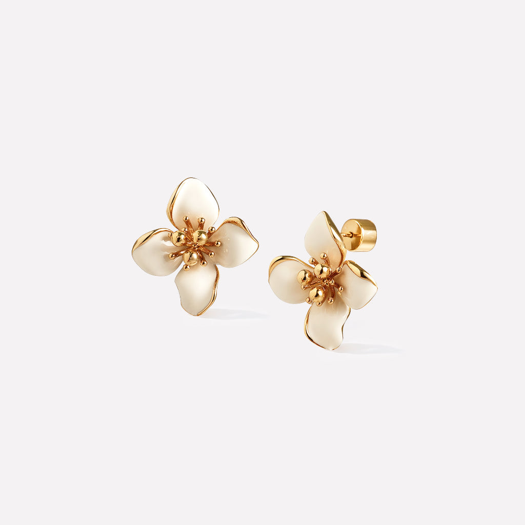 Iris Blossom Stud Earrings - Preorder
