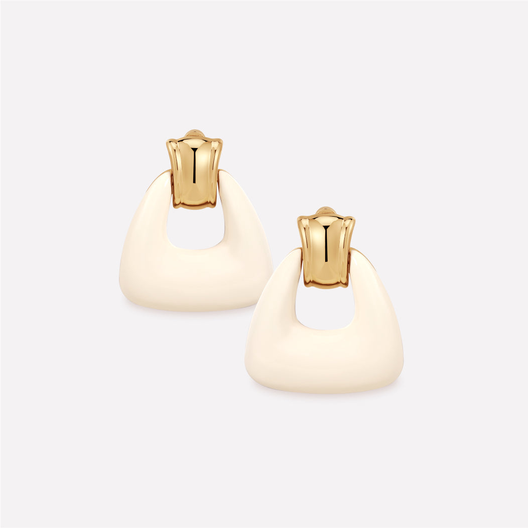Ostuni White Earrings/Ear Clip