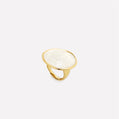 White Enamel Ripple Ring