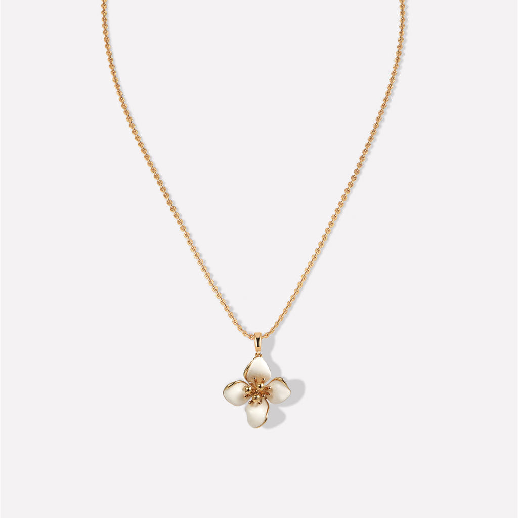 Iris Blossom Pendant Neckalce