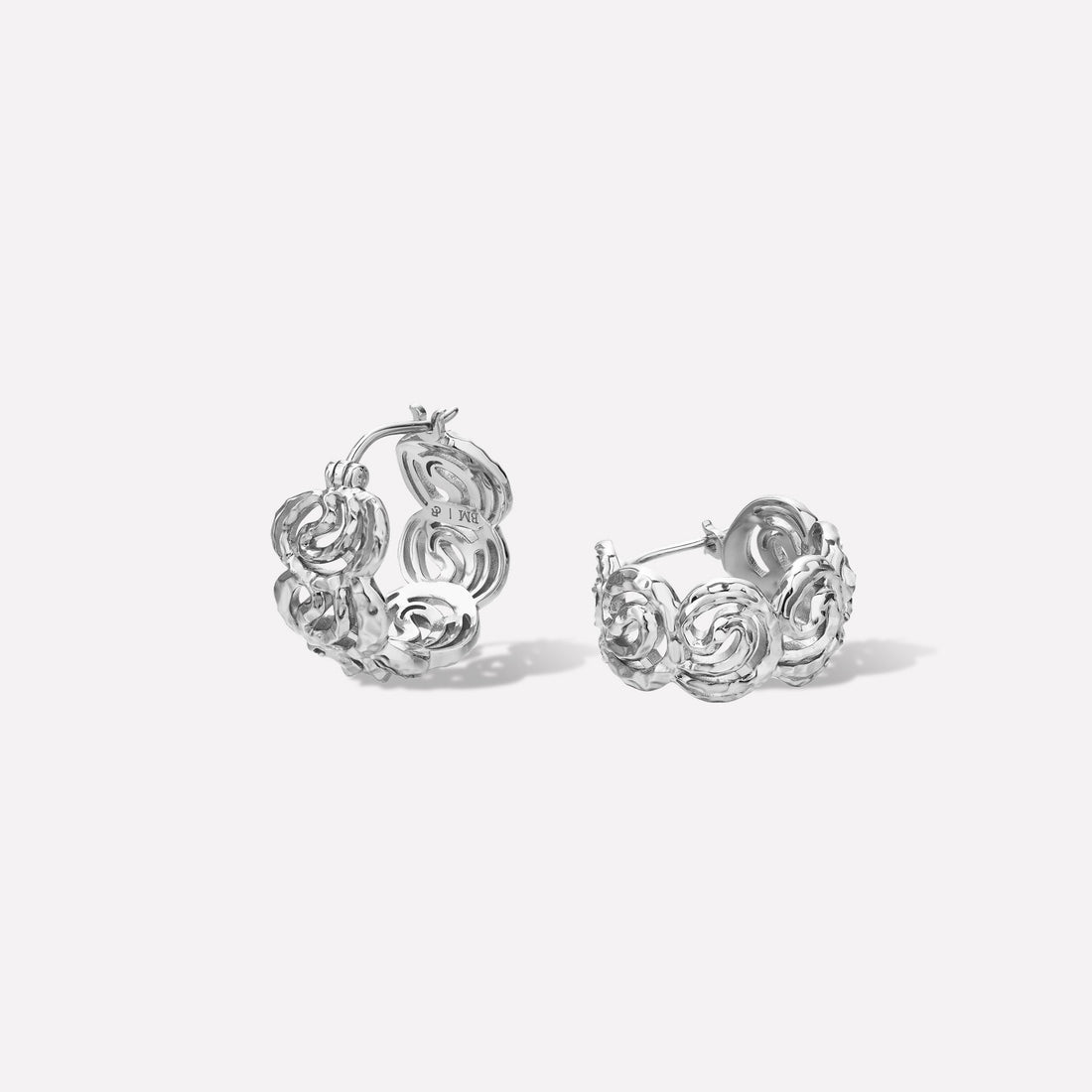 Mono Spiral Silver Earring