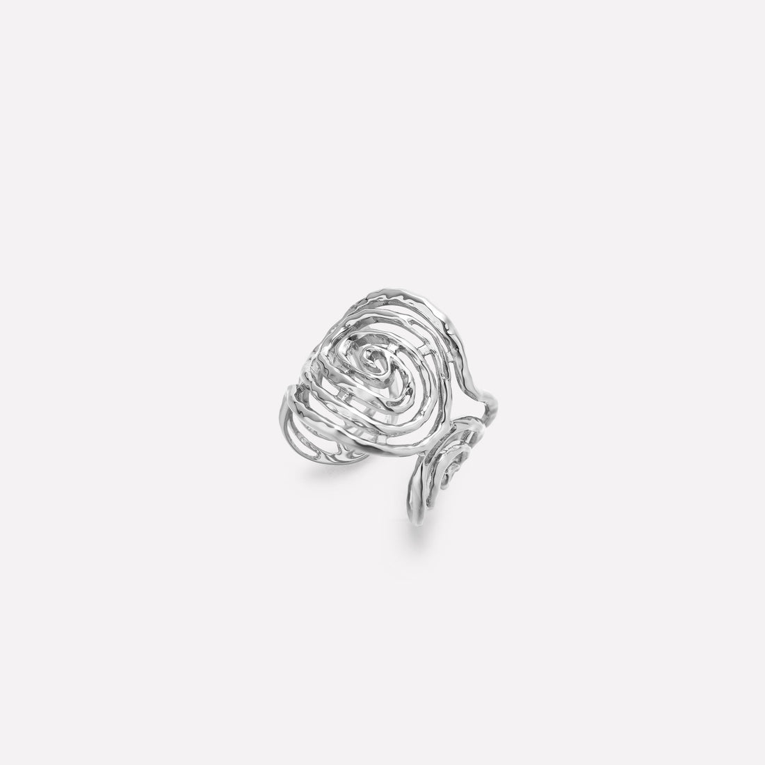 Eternal Spiral Sun Silver Ring