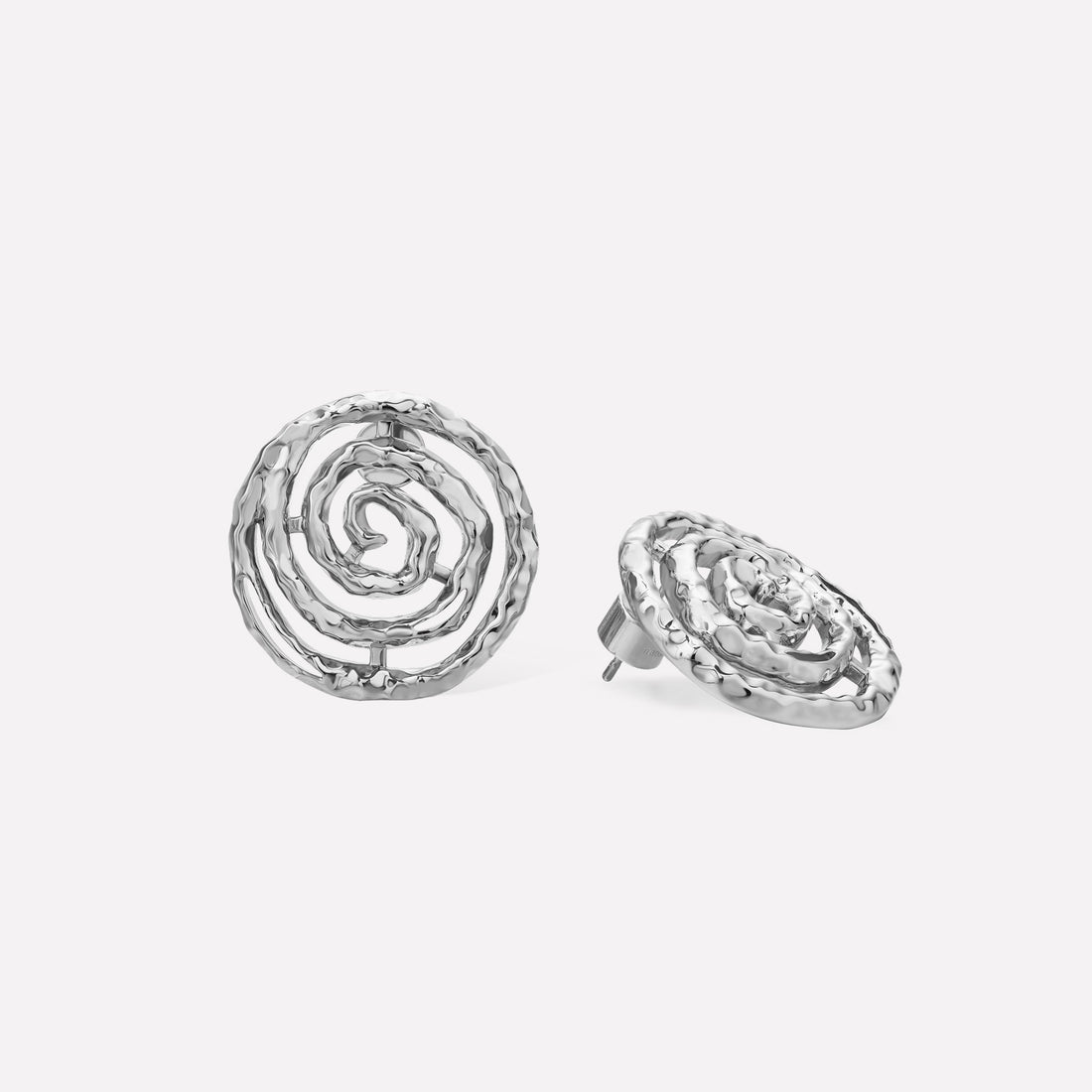 Eternal Spiral Sliver Round Earring
