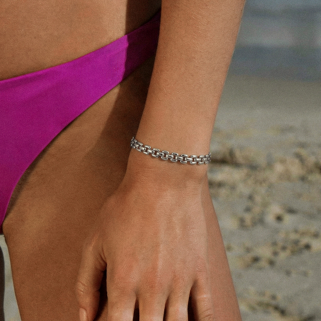 Rome Chain Silver Bracelet